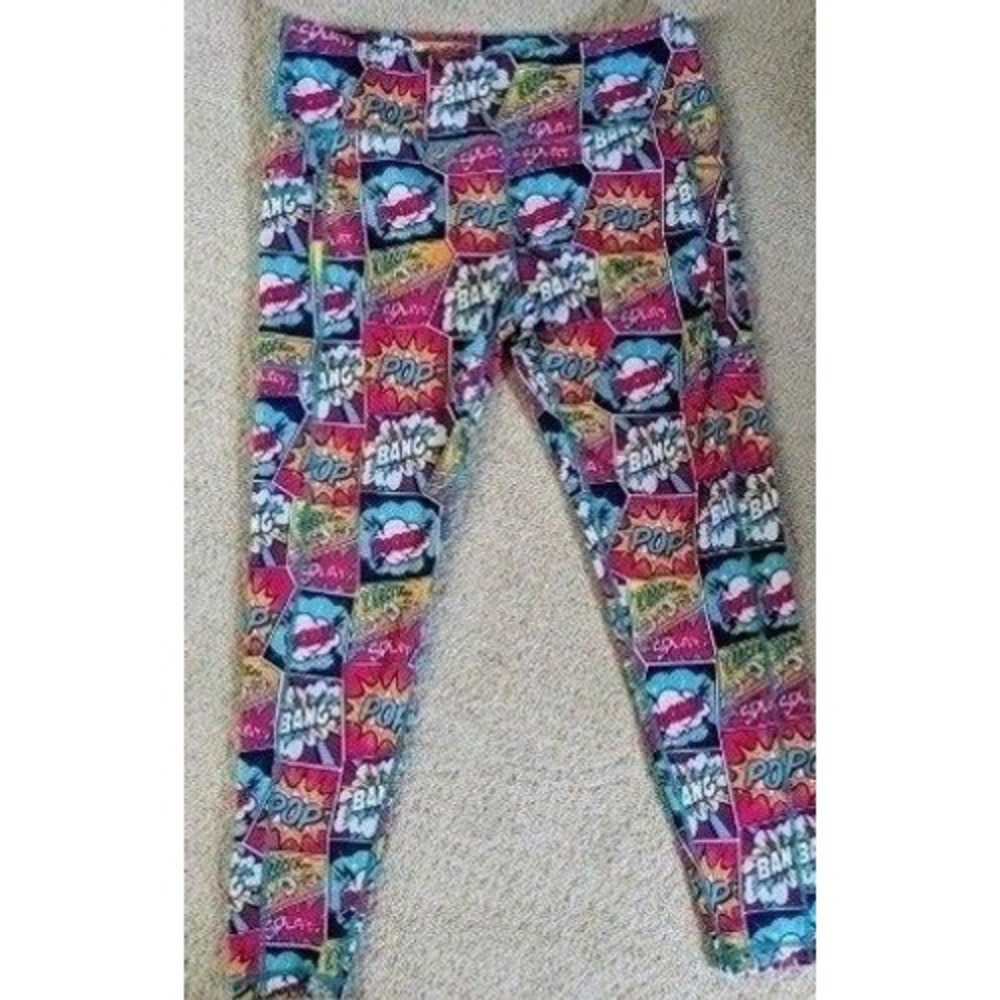 Constantly Varied Gear CVG Comic Pop Art Leggings XXL Squat Proof Multi-Color